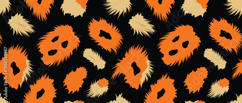 African leopard print pattern featuring animal fur and skin in an abstract design inspired by african culture