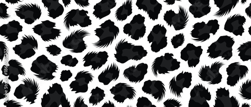 African leopard fur pattern in abstract animal print on skin texture background