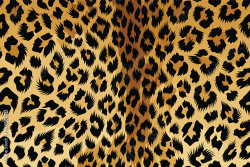 A vibrant leopard print pattern showcasing abstract african animal fur skin texture