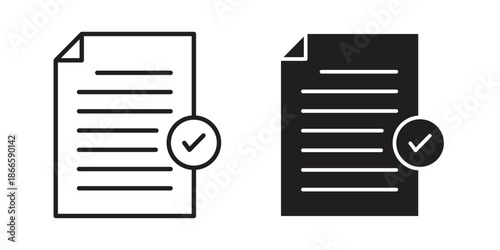 Accept document icons or logo isolated sign symbol vector illustration - high quality black style vector icons