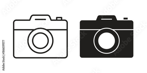 Camera icons or logo isolated sign symbol vector illustration - high quality black style vector icons