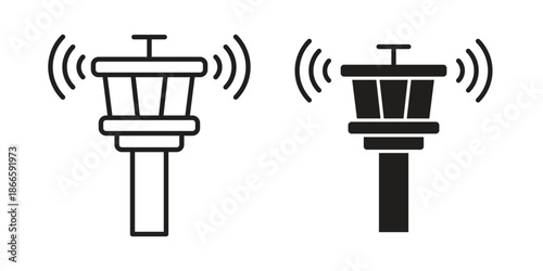 Control Tower icons or logo isolated sign symbol vector illustration - high quality black style vector icons