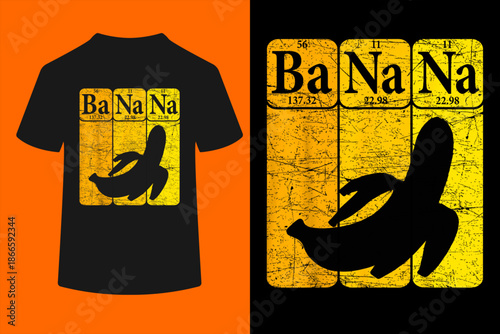 Banana Periodic Table Elements Banana Lover Fruit Nerd T-Shirt
