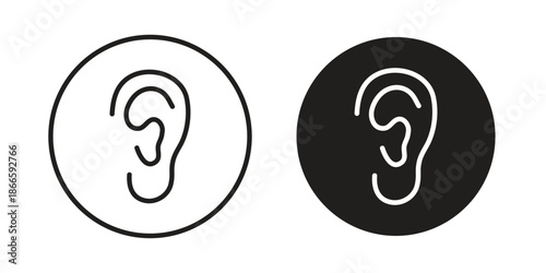 Ear icons or logo isolated sign symbol vector illustration - high quality black style vector icons