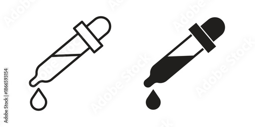 Eye dropper icons or logo isolated sign symbol vector illustration - high quality black style vector icons