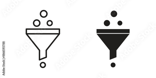 Funnel icons or logo isolated sign symbol vector illustration - high quality black style vector icons