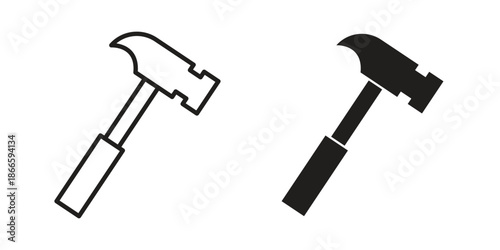 Hammer icons or logo isolated sign symbol vector illustration - high quality black style vector icons