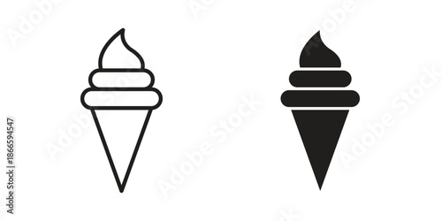 Ice cream icons or logo isolated sign symbol vector illustration - high quality black style vector icons