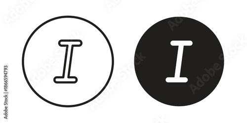 Italic button icons or logo isolated sign symbol vector illustration - high quality black style vector icons