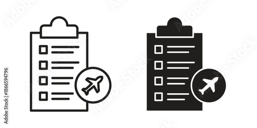 Itinerary icons or logo isolated sign symbol vector illustration - high quality black style vector icons