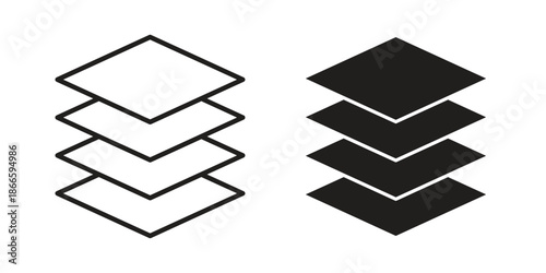 Layers icons or logo isolated sign symbol vector illustration - high quality black style vector icons