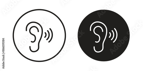 Listening icons or logo isolated sign symbol vector illustration - high quality black style vector icons