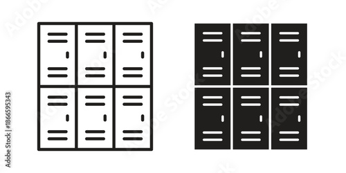 Lockers icons or logo isolated sign symbol vector illustration - high quality black style vector icons