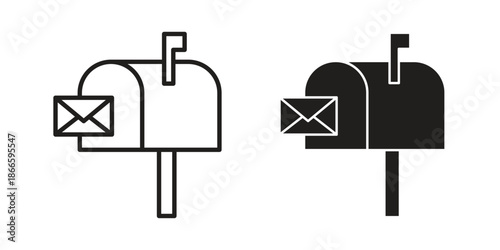 Mailbox icons or logo isolated sign symbol vector illustration - high quality black style vector icons