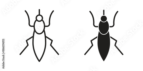 Mosquito icons or logo isolated sign symbol vector illustration - high quality black style vector icons