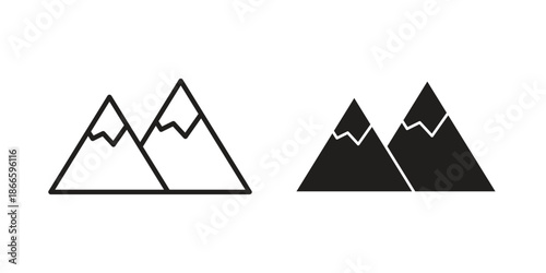 Mountain icons or logo isolated sign symbol vector illustration - high quality black style vector icons