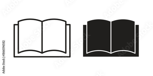 open book icons or logo isolated sign symbol vector illustration - high quality black style vector icons
