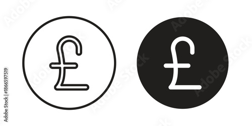 Pound icons or logo isolated sign symbol vector illustration - high quality black style vector icons