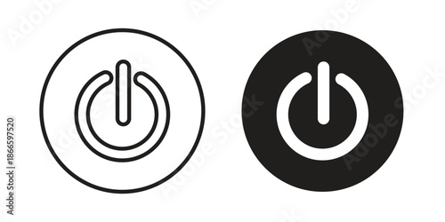 Power button icons or logo isolated sign symbol vector illustration - high quality black style vector icons