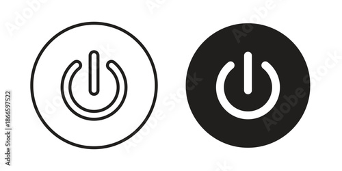 Power button icons or logo isolated sign symbol vector illustration - high quality black style vector icons