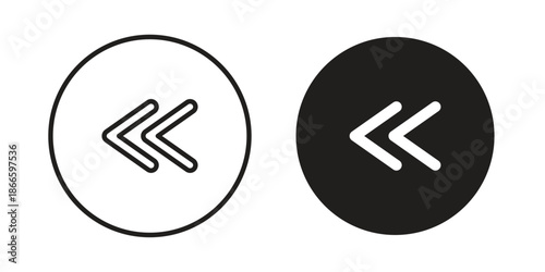 Previous arrow icons or logo isolated sign symbol vector illustration - high quality black style vector icons