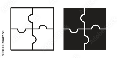 Puzzle piece icons or logo isolated sign symbol vector illustration - high quality black style vector icons