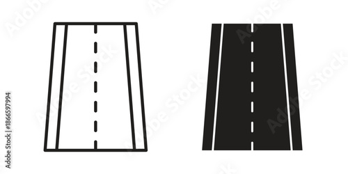 Road icons or logo isolated sign symbol vector illustration - high quality black style vector icons