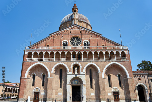 Facade of the medieval Church of St. Anthony in Padua