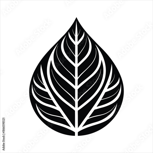 Simple Leaf Eco Logo Template