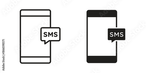 SMS icons or logo isolated sign symbol vector illustration - high quality black style vector icons