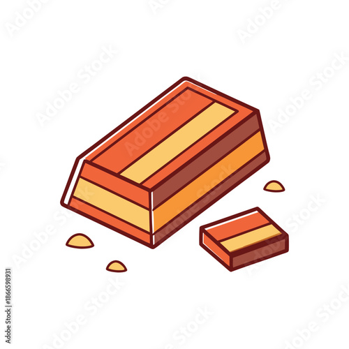 Delicious Chocolate Bar with Nuts Isolated on White Background