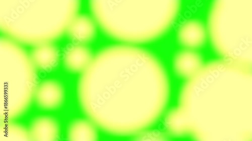Abstract Green and Yellow Bokeh Light Background, Soft Defocused Glow