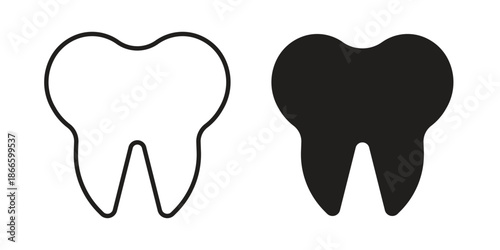 Tooth icons or logo isolated sign symbol vector illustration - high quality black style vector icons