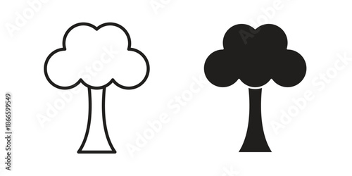 Tree icons or logo isolated sign symbol vector illustration - high quality black style vector icons