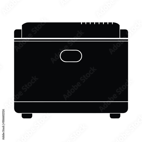 Simple Black Cooler Box Icon