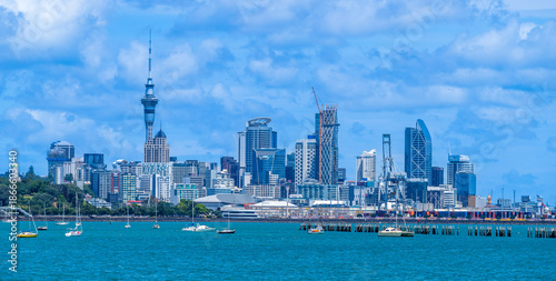 Auckland City Skyline and Central Business District, New Zealand