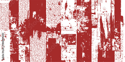 Grunge background with red paint strokes features a creative art texture design element for an illustration set