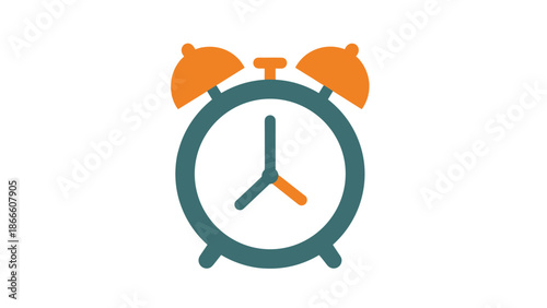 Alarm Clock Icon for Time Management Deadline Wake Up Reminder Schedule.