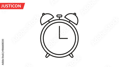 Alarm Clock Icon Time Management Symbol Wake Up Reminder Deadline Concept.