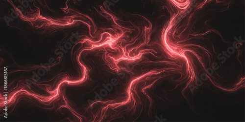 Abstract red and blue fire background featuring flowing smoke waves and glowing light energy patterns on a dark textured fractal design