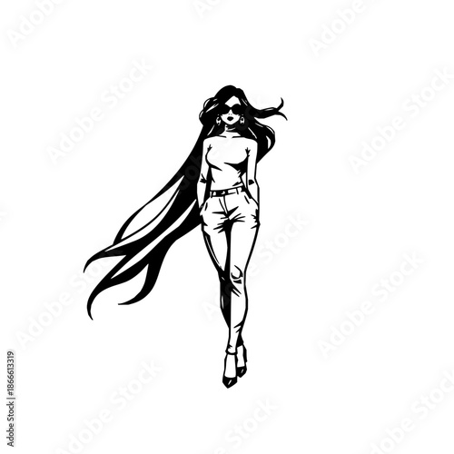 Wallpaper Mural the girl with a sword Torontodigital.ca