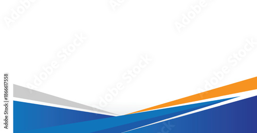 An elegant blue and gold curved header background design suitable for professional certificate, invitation and presentation templates.