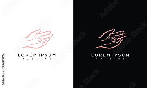 Illustration of hands reaching out in assistance on contrasting backgrounds