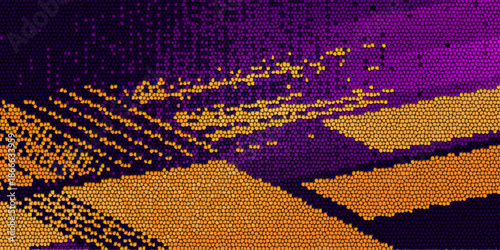 Colorful vector illustration featuring a grunge striped background with a light orange textile pattern and ornamental fabric texture for decorative art design