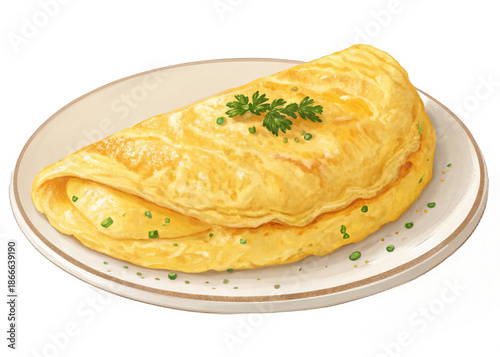  omelet on a isolated transparent background