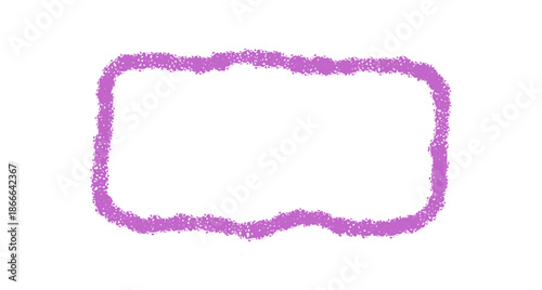 Crayon wavy organic quote box frame as pastel contour. Rectangle box style template with creative border or irregular frame. Unique background for messages or text in modern art projects.