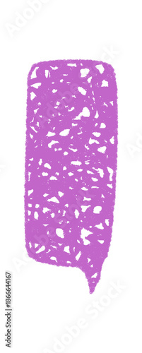 Fluid chalk speech balloon in vibrant rectangle sketch style. Comment and chat textbox gives a message in a graphic form. Creative talk element with modern fluid visual for dynamic communication.