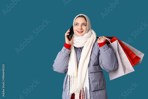 Young woman in winter cloth...