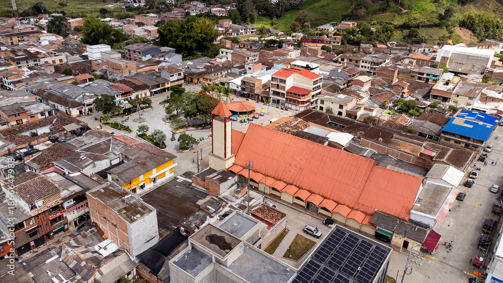 Fototapeta premium Gómez Plata, Antioquia - Colombia. December 30, 2025. Municipality located in the northern region of the department.