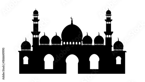 Vector silhouette of mosque